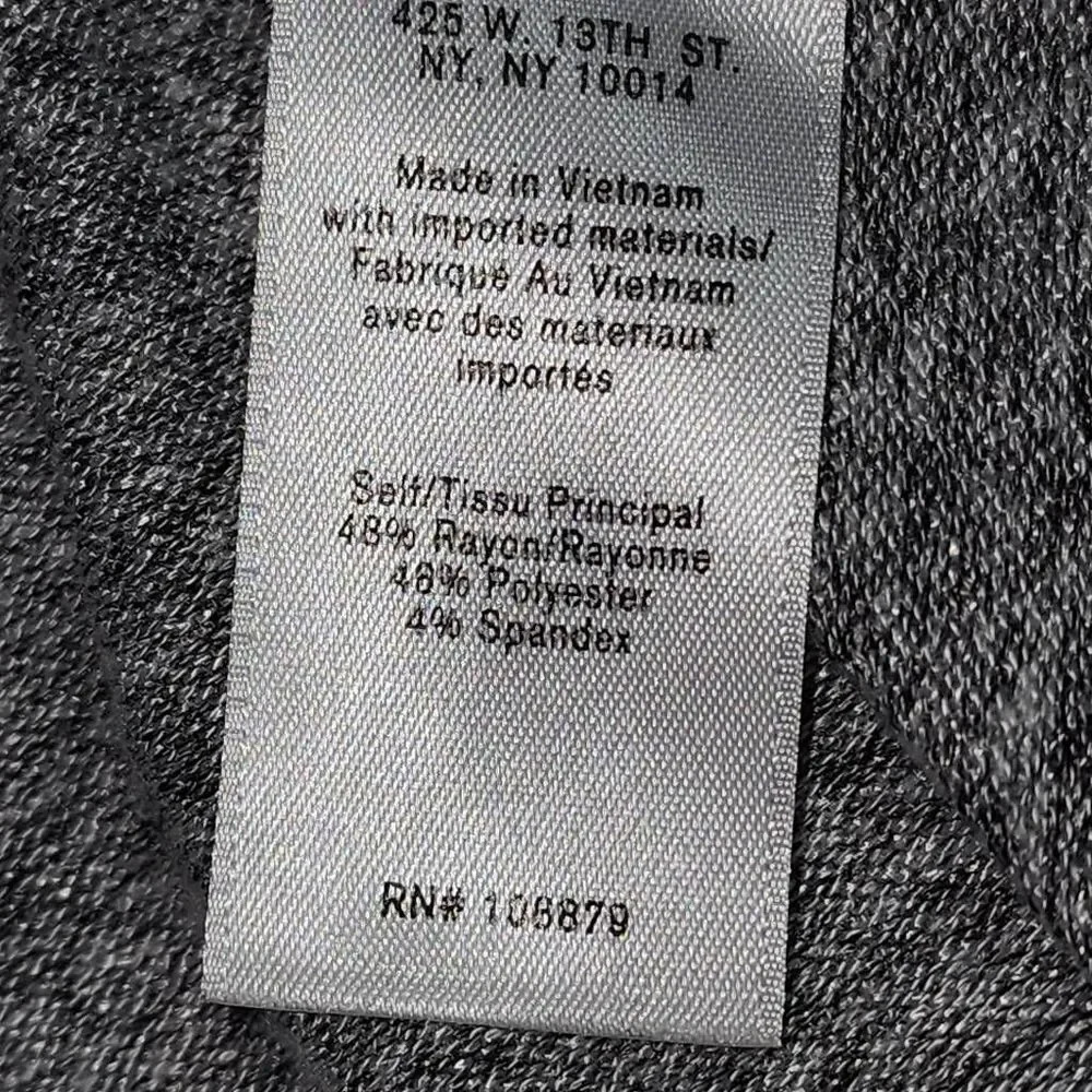 Rag & Bone/ Jean Womens Heathered Gray V Neck Sweater Medium - Picture 5 of 5